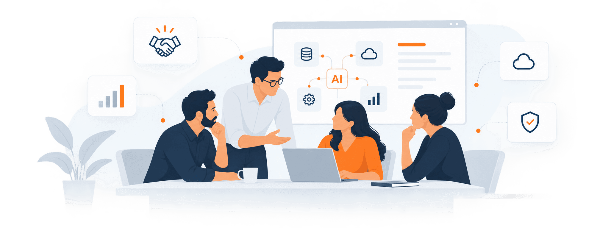 SquareBlitz team collaborating around AI-powered tools and dashboards