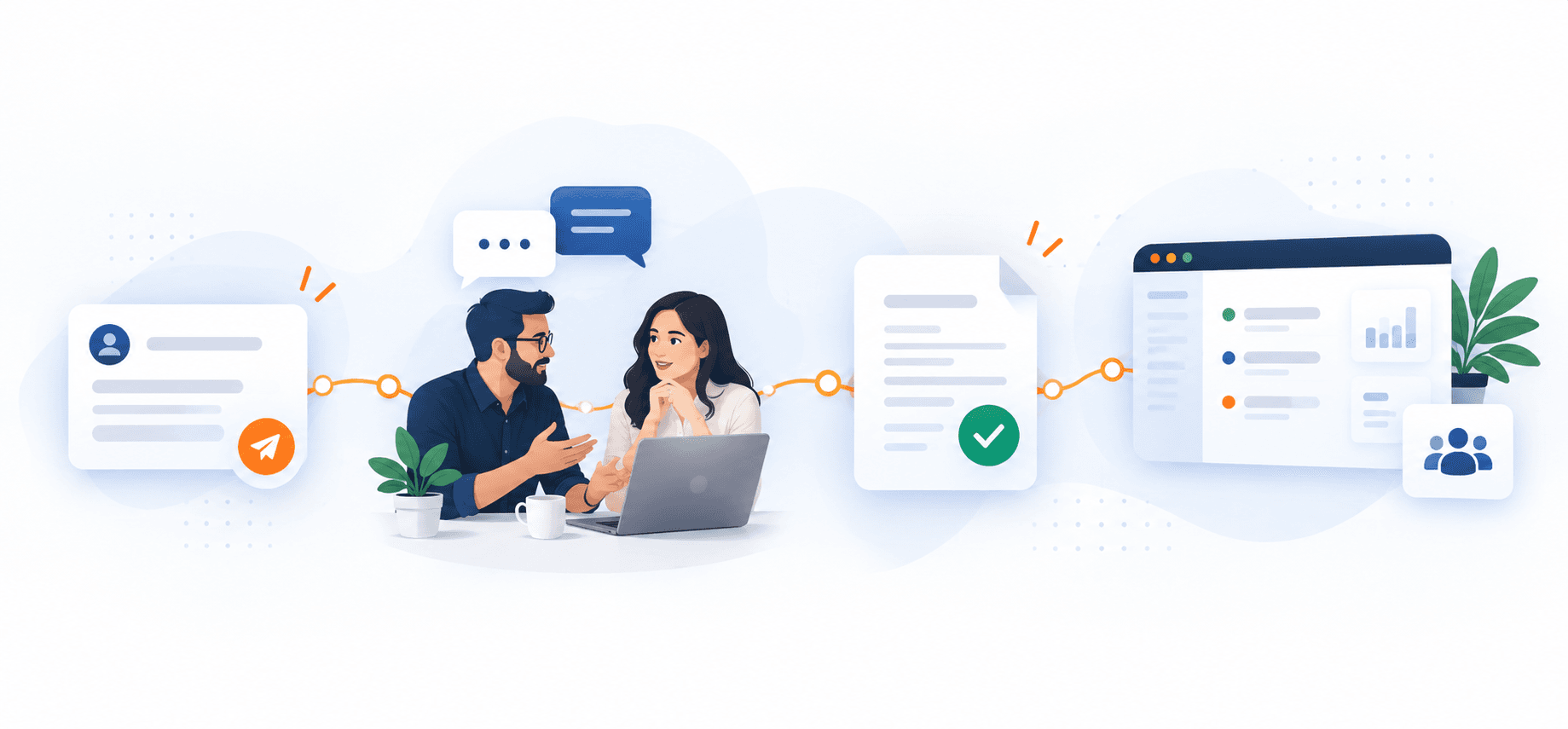 From message to kickoff illustration